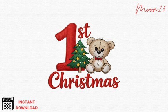 Baby 1st Christmas Embroidery PNG Review
