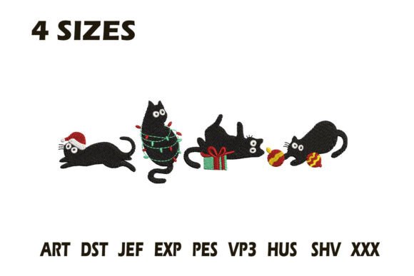 Christmas Black Cat Embroidery Review