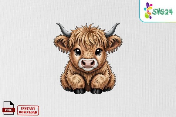 Cute Highland Cow Embroidery PNG Review