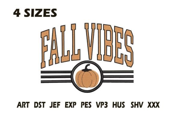 Fall Vibes Varsity Pumpkin Embroidery Review