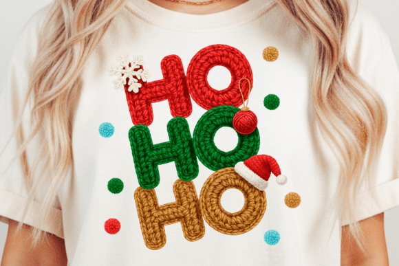 Faux Embroidery Ho Ho Ho PNG Hook Yarn Review