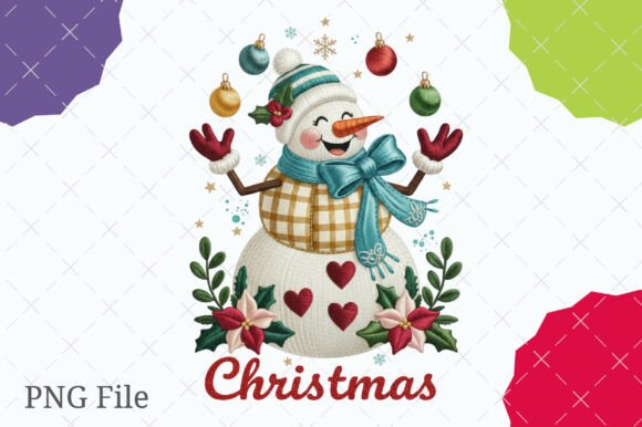 Faux Embroidery Snowman Juggling Ornamen Review
