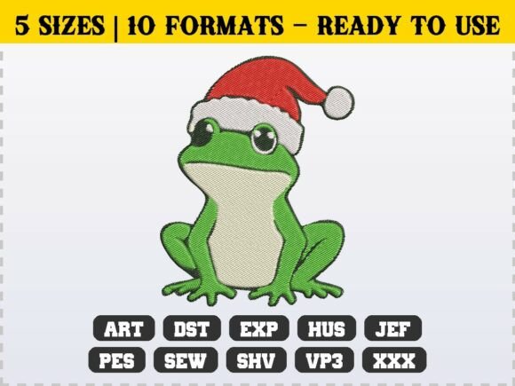 Funny Frog Christmas Holiday Embroidery Review