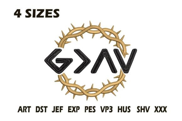 God Greater Crown of Thorns Embroidery
