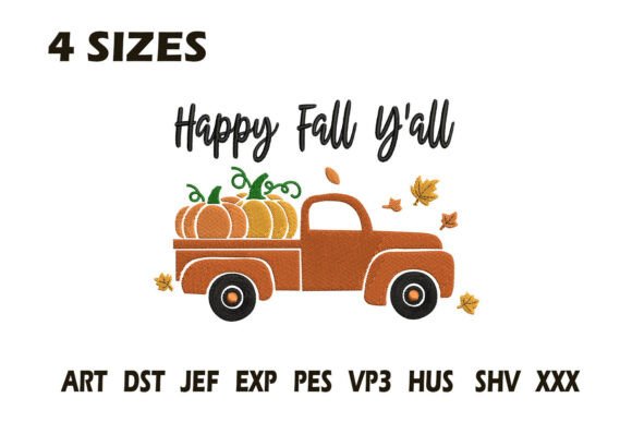 Happy Fall Y'all Truck Embroidery Design Review