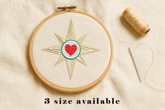 Heart Compass Embroidery Design Review