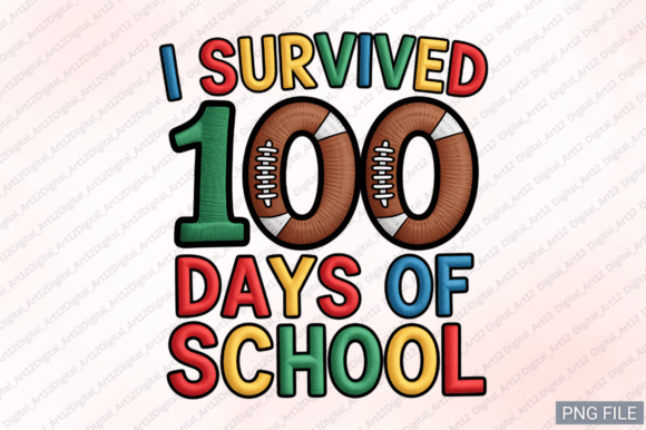 I Survived 100 Days of Embroidery PNG