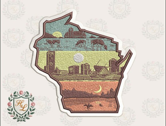 Layers of Wisconsin Embroidery Files