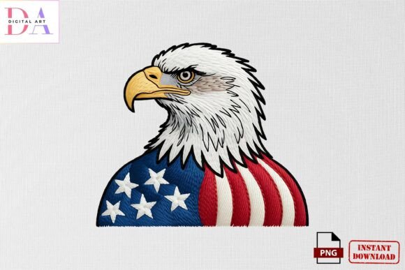 Patriotic Eagle Embroidery PNG: A Designer's Review