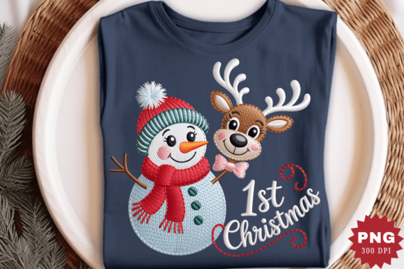 Reviewing Embroidery 1st Christmas PNG Design
