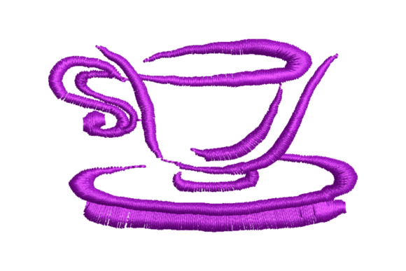 Tea Cup and Saucer Embroidery Design Review