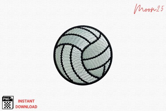 Volleyball Ball Embroidery PNG for Holiday Projects
